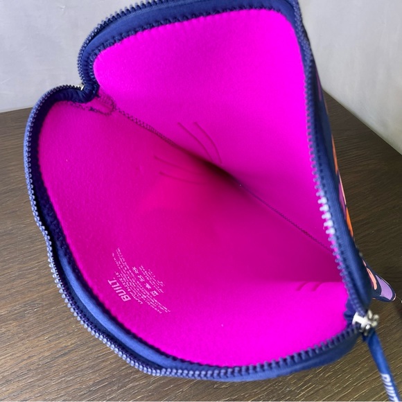 Built Laptop Sleeve 16" Poppies Floral Blue Pink Neoprene - Picture 6 of 9